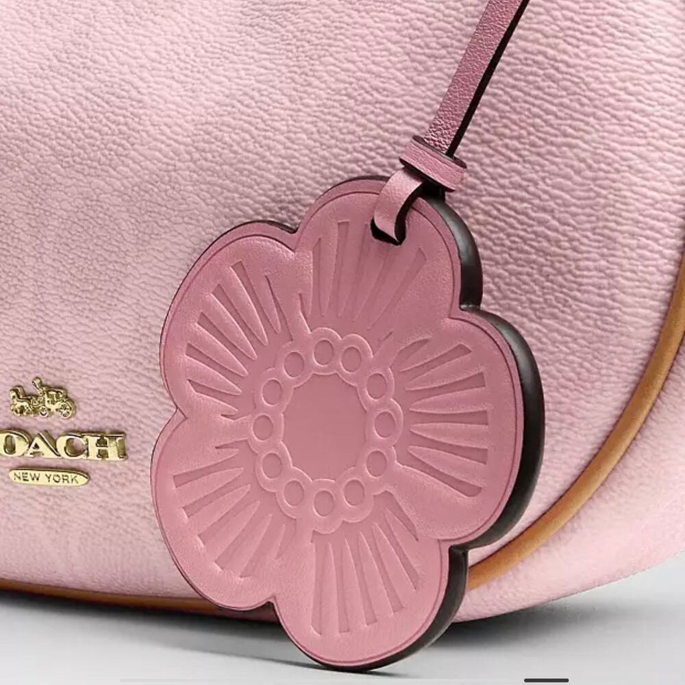 Coach CDW86 Emily Shoulder Bag Signature Canvas With Charms Powder Pink - Picture 8 of 16